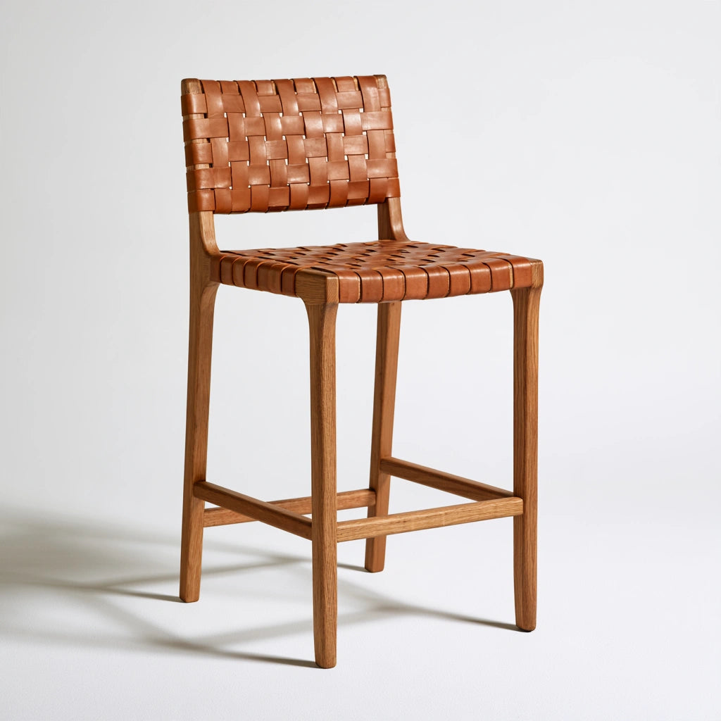Barhocker, aus Holz, Farbe: hellbraun