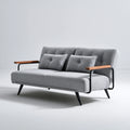 Modernes Polstersofa, mit Stoffbezug, Farbe: hellgrau