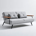 Modernes Polstersofa, mit Stoffbezug, Farbe: hellgrau