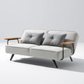 Modernes Polstersofa, mit Stoffbezug, Farbe: hellgrau